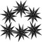 72PCS Black Star Foil Balloons – 12-Point Starburst Party Decorations for Birthday & Wedding